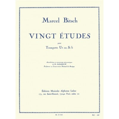 BITSCH MARCEL - 20 VINGT ETUDES - TROMPETTE