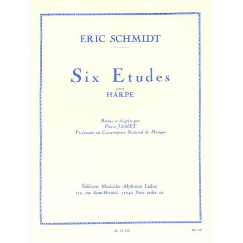 LEDUC SCHMIDT ERIC - SIX ETUDES POUR HARPE