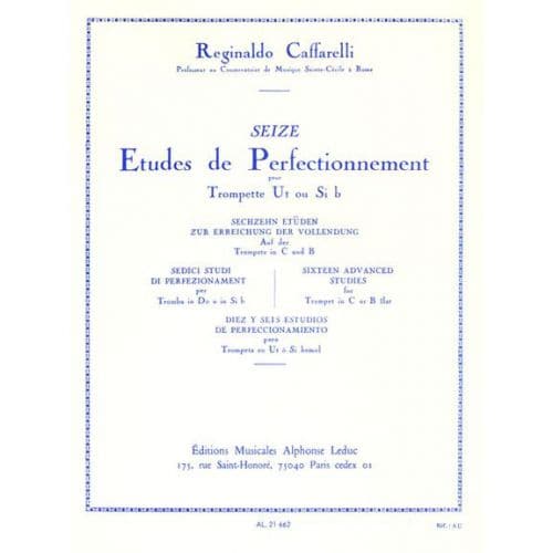 CAFFARELLI - 16 ETUDES DE PERFECTIONNEMENT pour trompette ut ou si b