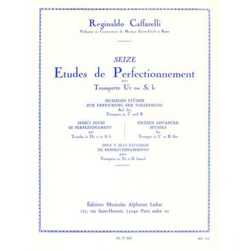 LEDUC Caffarelli - 16 Etudes De Perfectionnement Pour Trompette Ut Ou Si B