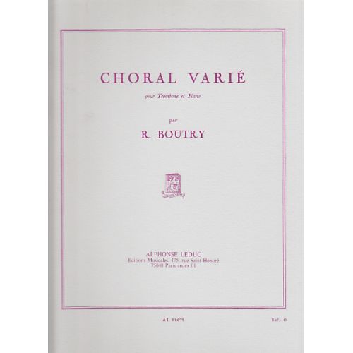 BOUTRY ROGER - CHORAL VARIE