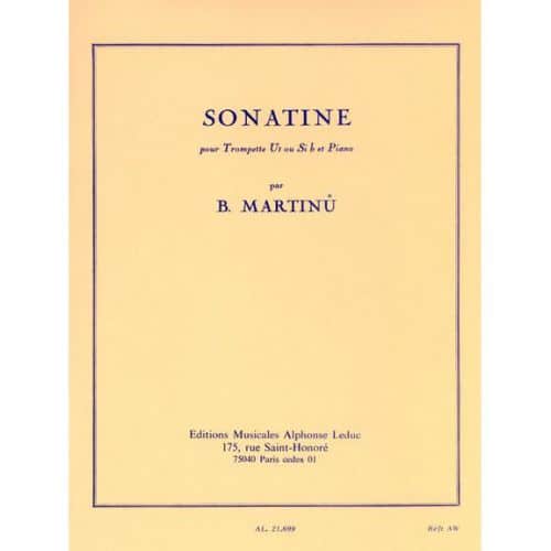 MARTINU B.- SONATINE - TROMPETTE UT OU SIB ET PIANO