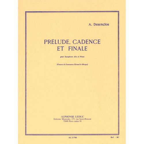 LEDUC Desenclos A. - Prelude Cadence et Finale - Saxophone Mib et Piano