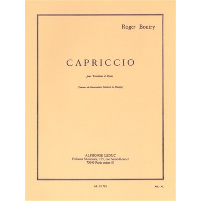 BOUTRY ROGER - CAPRICCIO - TROMBONE & PIANO