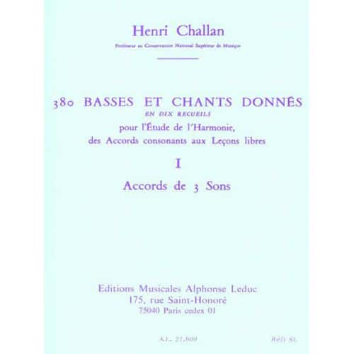  380 Basses Et Chants Donnes Vol.1b Realisation