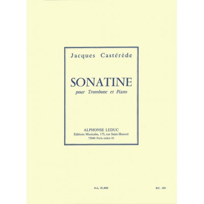 LEDUC Casterede Jacques - Sonatine - Trombone & Piano