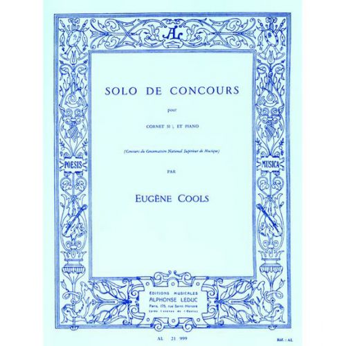 COOLS EUGENE - SOLO DE -CONCOURS - CORNET & PIANO