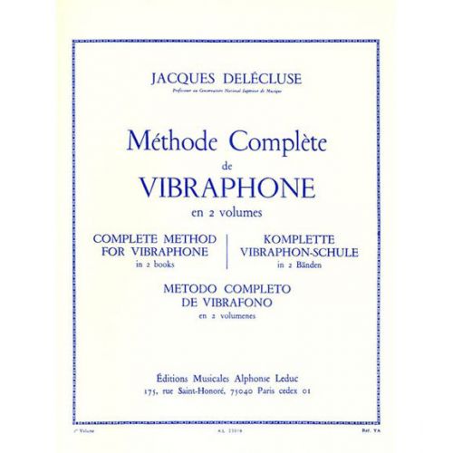 LEDUC DELECLUSE J. - METHODE DE VIBRAPHONE VOL. 1