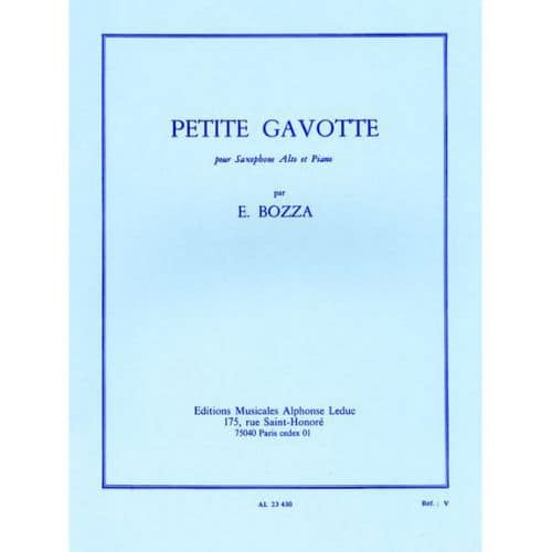 BOZZA EUGENE - PETITE GAVOTTE - SAXOPHONE & PIANO