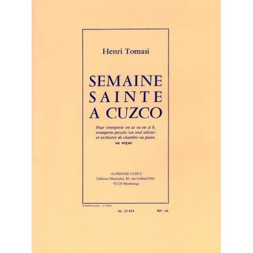 TOMASI H. - SEMAINE SAINTE A CUZCO - TROMPETTE & PIANO