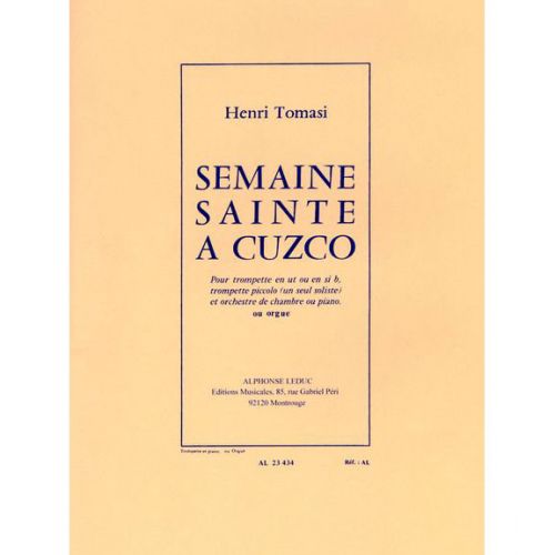 TOMASI H. - SEMAINE SAINTE A CUZCO - TROMPETTE & PIANO