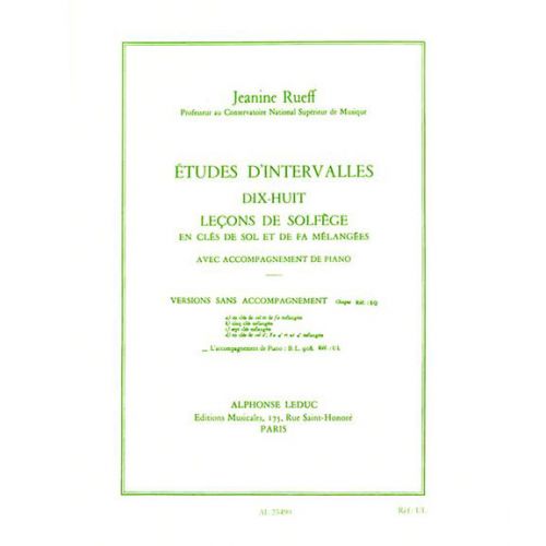 RUEFF J. - ETUDES D INTERVALLES