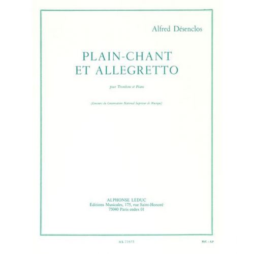 DESENCLOS - PLAIN-CHANT ET ALLEGRETTO