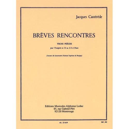 CASTEREDE - BREVES RENCONTRES - TROMPETTE ET PIANO