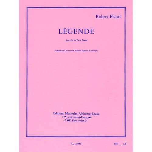 PLANEL ROBERT - LEGENDE - COR & PIANO