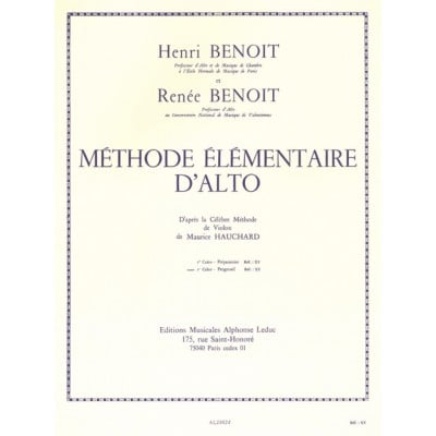 BENOIT HENRI & RENEE - METHODE ELEMENTAIRE D'ALTO VOL.2