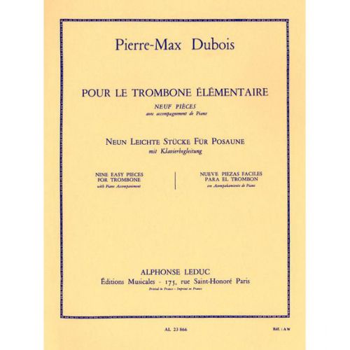 DUBOIS PIERRE MAX - POUR LE TROMBONE ELEMENTAIRE