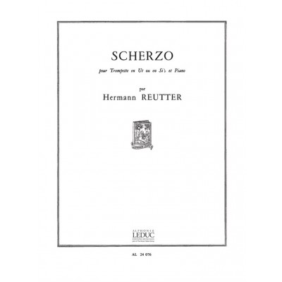 REUTTER HERMANN - SCHERZO - TROMPETTE & PIANO 