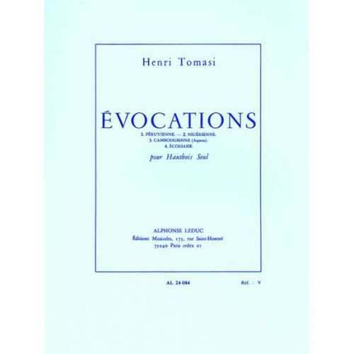 TOMASI HENRI - EVOCATIONS - HAUTBOIS