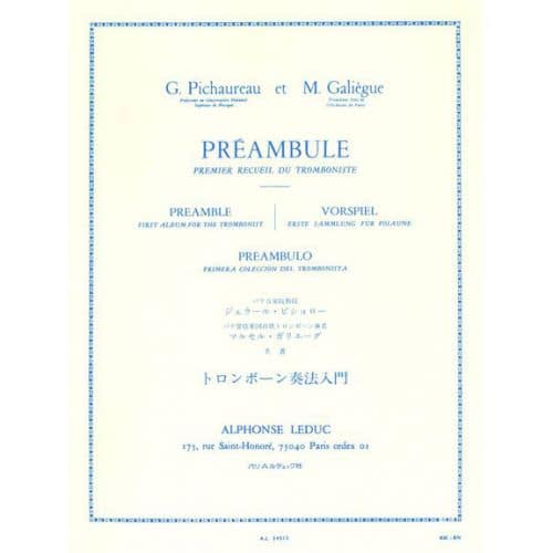 GALIEGUE & PICHAUREAU - PREAMBULE - TROMBONE