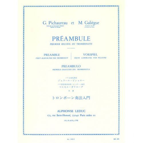 LEDUC Galiegue & Pichaureau - Preambule - Trombone