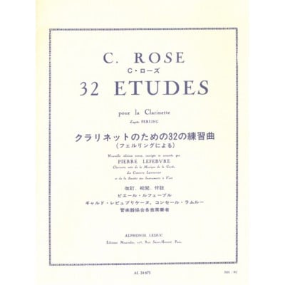 ROSE C. - 32 ETUDES D'APRES FERLING - CLARINETTE SIB