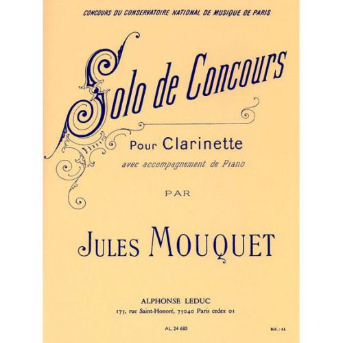 MOUQUET JULES - SOLO DE CONCOURS - CLARINETTE & PIANO