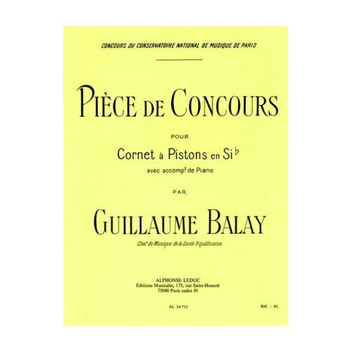 BALAY GUILLAUME - PIECE DE CONCOURS - CORNET & PIANO 