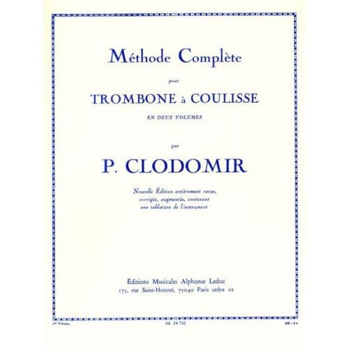 CLODOMIR P. F. - METHODE DE TROMBONE A COULISSE VOL.1 