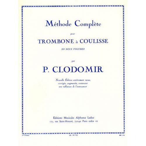 LEDUC CLODOMIR P. F. - METHODE DE TROMBONE A COULISSE VOL.1 