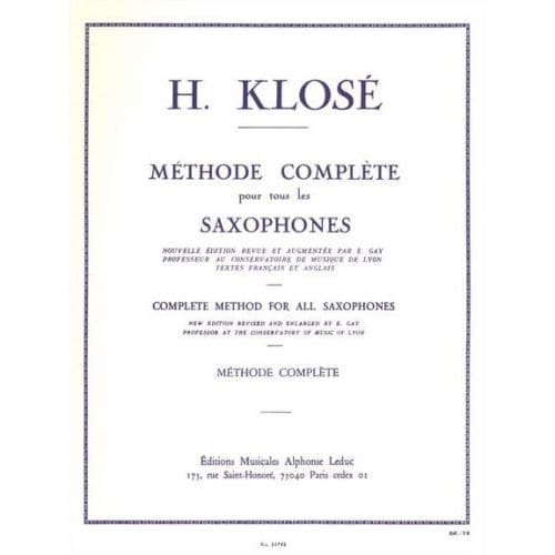 KLOSE - METHODE COMPLETE POUR TOUS LES SAXOPHONES