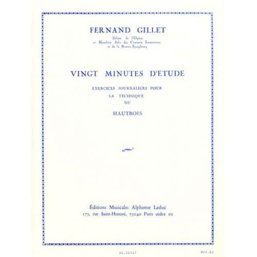 GILLET FERDINAND - 20 MINUTES D'ETUDE - HAUTBOIS 