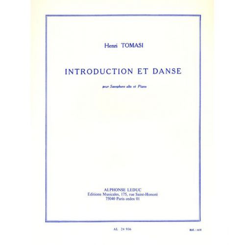 TOMASI HENRI - INTRODUCTION ET DANSE - SAX ALTO / PIANO