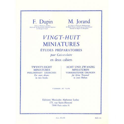 DUPIN F., JORAND M. - 28 MINIATURES VOL. 2 - CAISSE CLAIRE