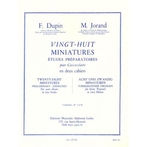 LEDUC Dupin F., Jorand M. - 28 Miniatures Vol. 1 - Caisse Claire