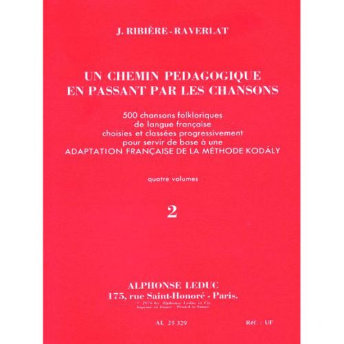 LEDUC RIBIERE-RAVERLAT - CHEMIN PEDAGOGIQUE VOL.2 - CHANT 