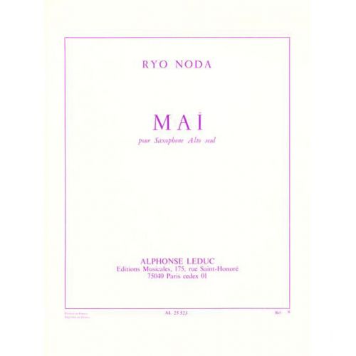 LEDUC NODA R. - MAI - SAXOPHONE ALTO SOLO 