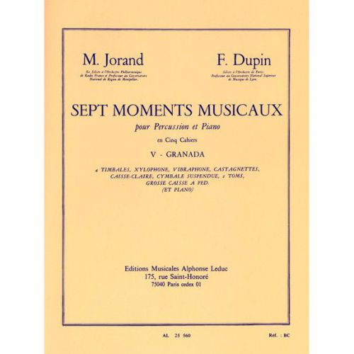 LEDUC JORAND / DUPIN - 7 MOMENTS MUSICAUX VOL.5. PERCUSSION