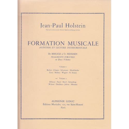 HOLSTEIN JEAN-PAUL - FORMATION MUSICALE VOL.2