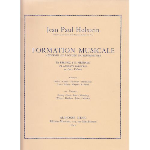 LEDUC HOLSTEIN JEAN-PAUL - FORMATION MUSICALE VOL.2