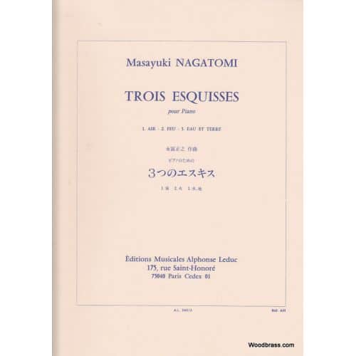LEDUC NAGATOMI MASAYUKI - TROIS ESQUISSES POUR PIANO