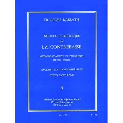  Rabbath Francois - Nouvelle Technique De La Contrebasse Vol.3