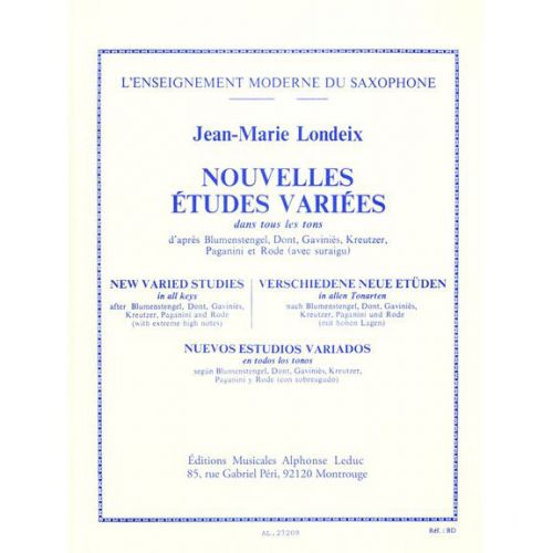 LEDUC Londeix J.M. - Nouvelles Etudes Variees Dans Tous Les Tons - Saxophone