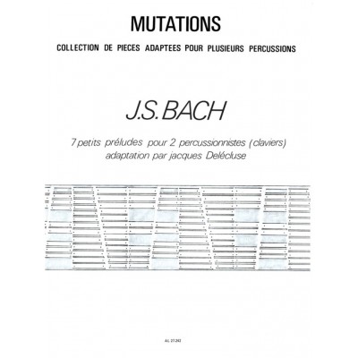 LEDUC BACH J.S. - 7 PETITS PRELUDES POUR 2 PERCUSSIONISTES