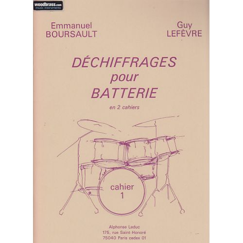 LEDUC Boursault / Lefevre - Dechiffrages Pour La Batterie Cahier 1