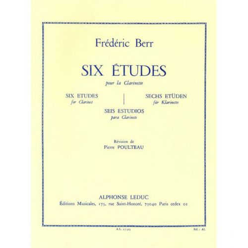 LEDUC BERR FREDERIC - SIX ETUDES POUR CLARINETTE