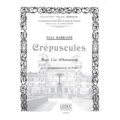 BARRAINE ELSA - CREPUSCULES - COR D'HARMONIE & PIANO 