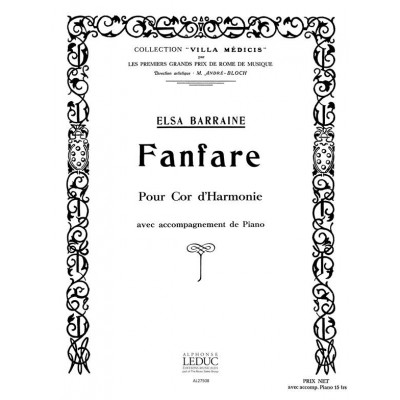 BARRAINE ELSA - FANFARE - COR D'HARMONIE & PIANO 