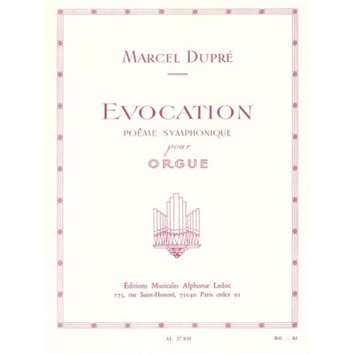 DUPRE MARCEL - EVOCATIONS OP.37 - ORGUE