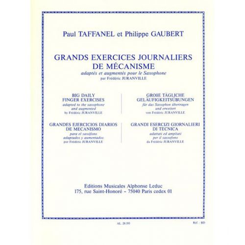 TAFFANEL/GAUBERT - GRANDS EXERCICES JOURNALIERS - SAXOPHONE 